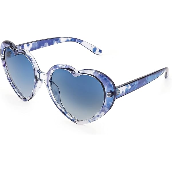Gejoy 4 Pieces Heart Shaped Sunglasses for Women Men Valentine